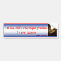 Jefferson Quote Bumper Sticker