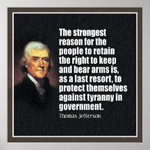 Jefferson: Right to bear arms Poster