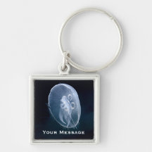 Jellyfish Bright Blue Luggage & Laptop Tag Key Chains