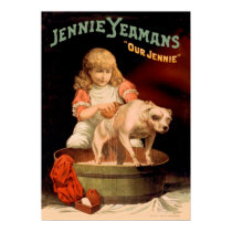 Jenny Yeaman's Girl Washing Dog posters