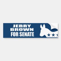 JERRY BROWN FOR GOVERNOR BUMPER STICKER