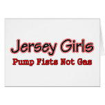 jersey grl fist pump greeting card