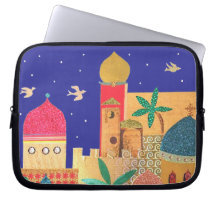 Jerusalem City Colourful Art Laptop Computer Sleeve