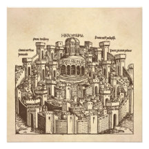 Jerusalem, Mediaeval Woodcut Announcements