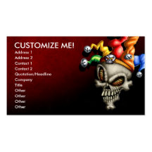 Jester Skull Business Card