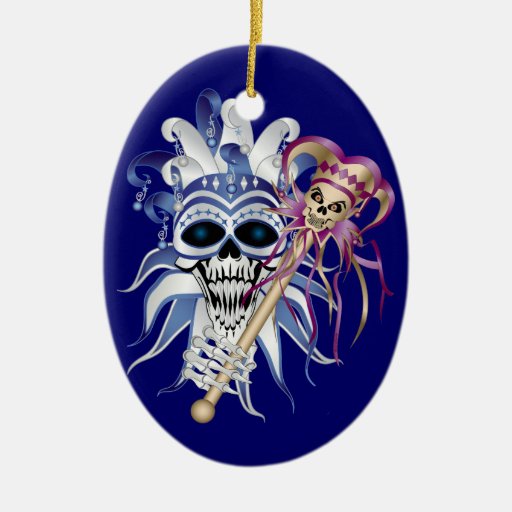 Jester Skull Christmas Tree Ornaments