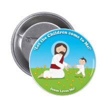 Jesus and Child Buttons