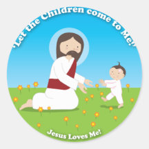 Jesus and Child Stickers