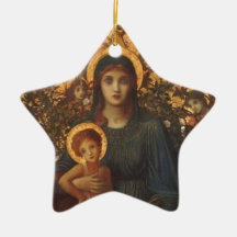 JESUS AND MARY CHRISTMAS ORNAMENTS