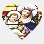 Jesus and Mary stained glass window Stickers