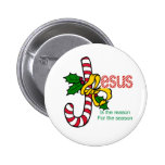 Jesus Candy Cane Button
