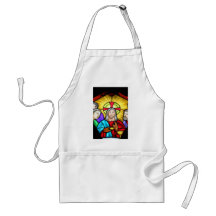 Jesus Christ stained glass window Apron