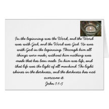 Jesus Christ. The Word of God. Bible verse card