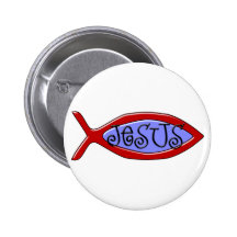 Jesus Christian Fish Design Pin