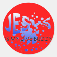 JESUS DIVE BUDDY STICKER