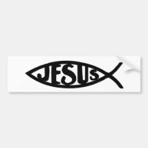 Jesus Fish (Bumper Sticker  Black)