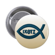 Jesus Fish Buttons