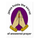Jesus hold the answer of answered prayer postcard