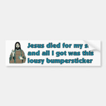 Jesus Humour Bumper Sticker