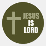 Jesus Is Lord and Saviour and the Light Round Sticker