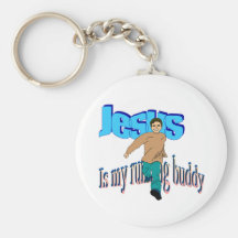 Jesus is my running buddy key chains