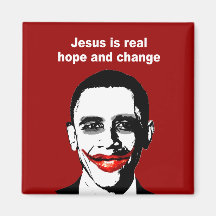 JESUS IS REAL HOPE AND CHANGE FRIDGE MAGNETS