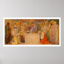 Jesus Last Supper with all Saints Print