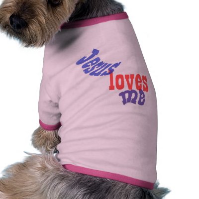 Jesus Loves Me Doggie Tee by pharrisart