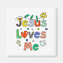 Jesus Loves Me Magnet