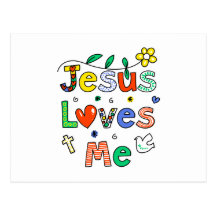Jesus Loves Me Postcard