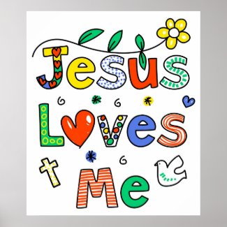Christian Poster: Jesus Loves Me Poster
