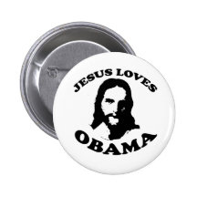 Jesus Loves Obama Pin