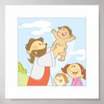 Jesus Loves The Little Children - 6 x 6" Posters