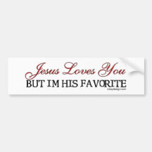 Jesus Loves You Favourite Bumper Stickers