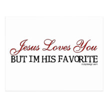 Jesus Loves You Favourite Postcard