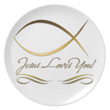 Jesus Loves You Party Plate