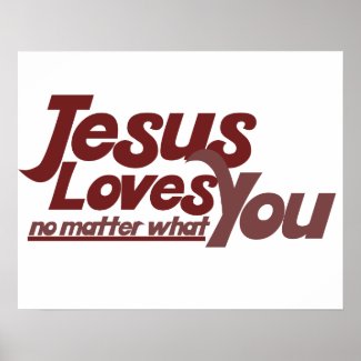 Christian Poster: Jesus Loves You