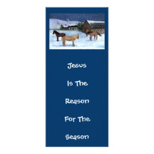 JESUS REASON FOR SEASON: HORSES: ART CUSTOMIZED RACK CARD