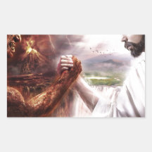 Jesus Rectangular Stickers