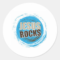 Jesus Rocks 4 Blue & choc stickers