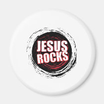 Jesus Rocks 5 Black magnets