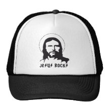 jesus rocks trucker hat