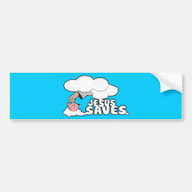 JESUS SAVES BUMPER STICKERS