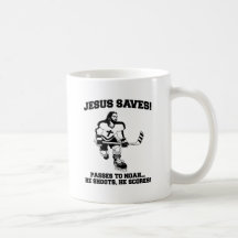 Jesus Saves Hockey funny tshirt Coffee Mug