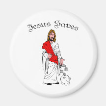 Jesus Saves Refrigerator Magnet
