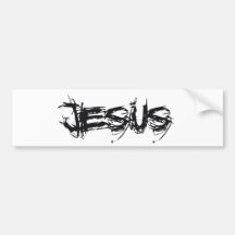 Jesus Scratch Noir Bumper Sticker