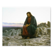 Jesus Sitting on a Rock Photograph