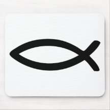jesus symbol fish mouse pads