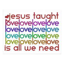 Jesus Taught Love Postcards