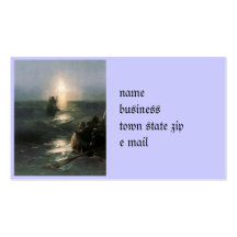 Jesus Walking on Stormy Seas Business Cards